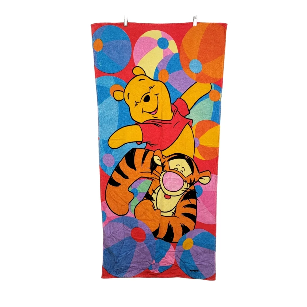 Disney Winnie the Pooh & Tigger Beachball Beach Pool Oversized Graphic Towl